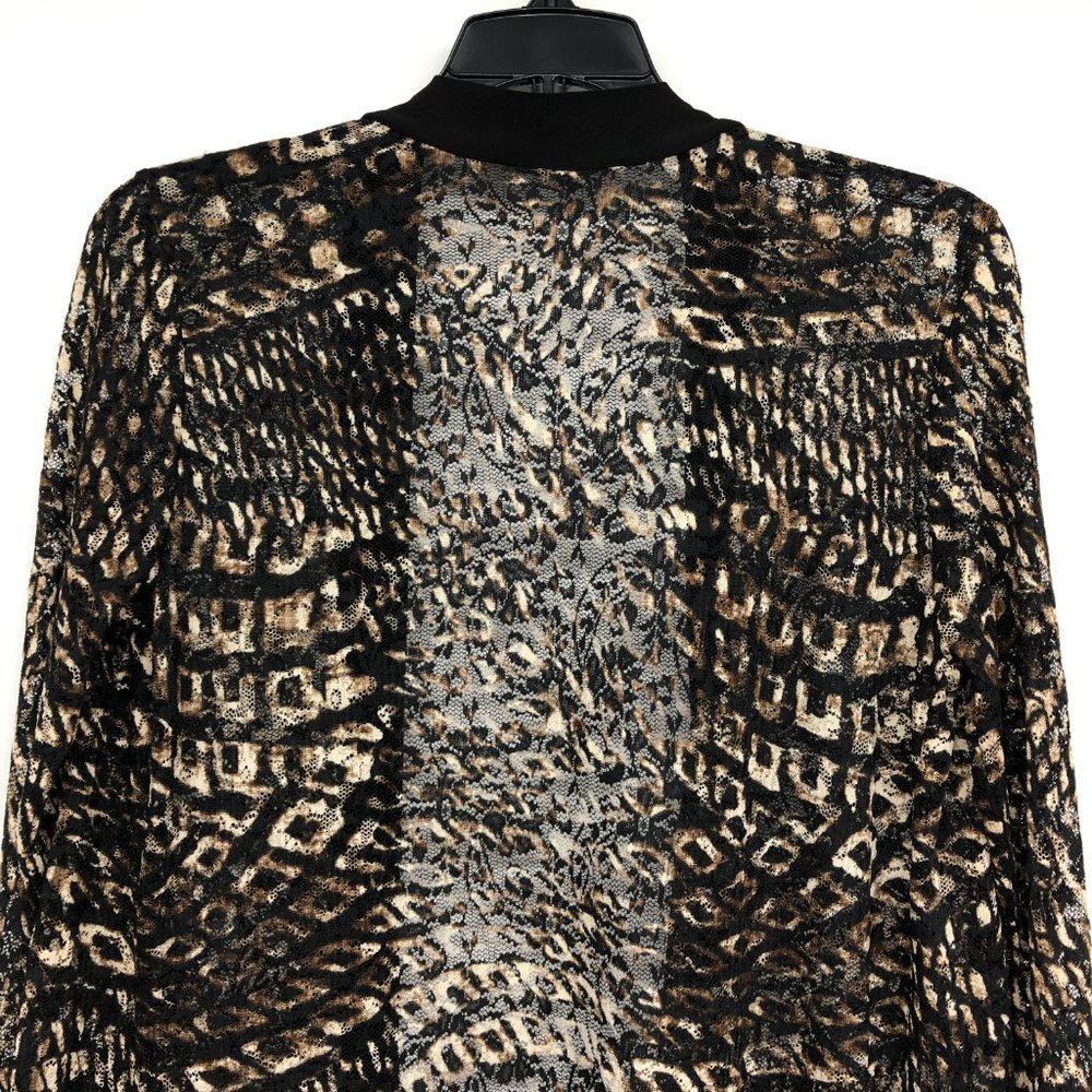Initiatives Brown Abstract Patterned Robe Cardigan size M - Picture 12 of 15
